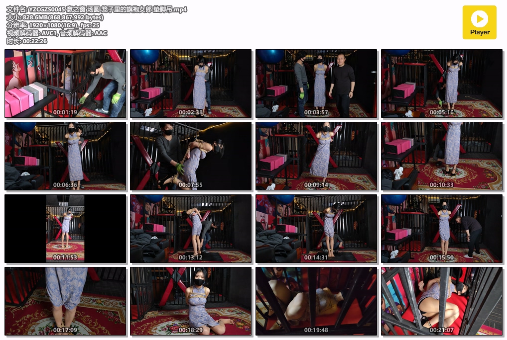 YZCGZS0045 意之窗 汤圆 笼子里的旗袍女郎 垫脚吊.jpg