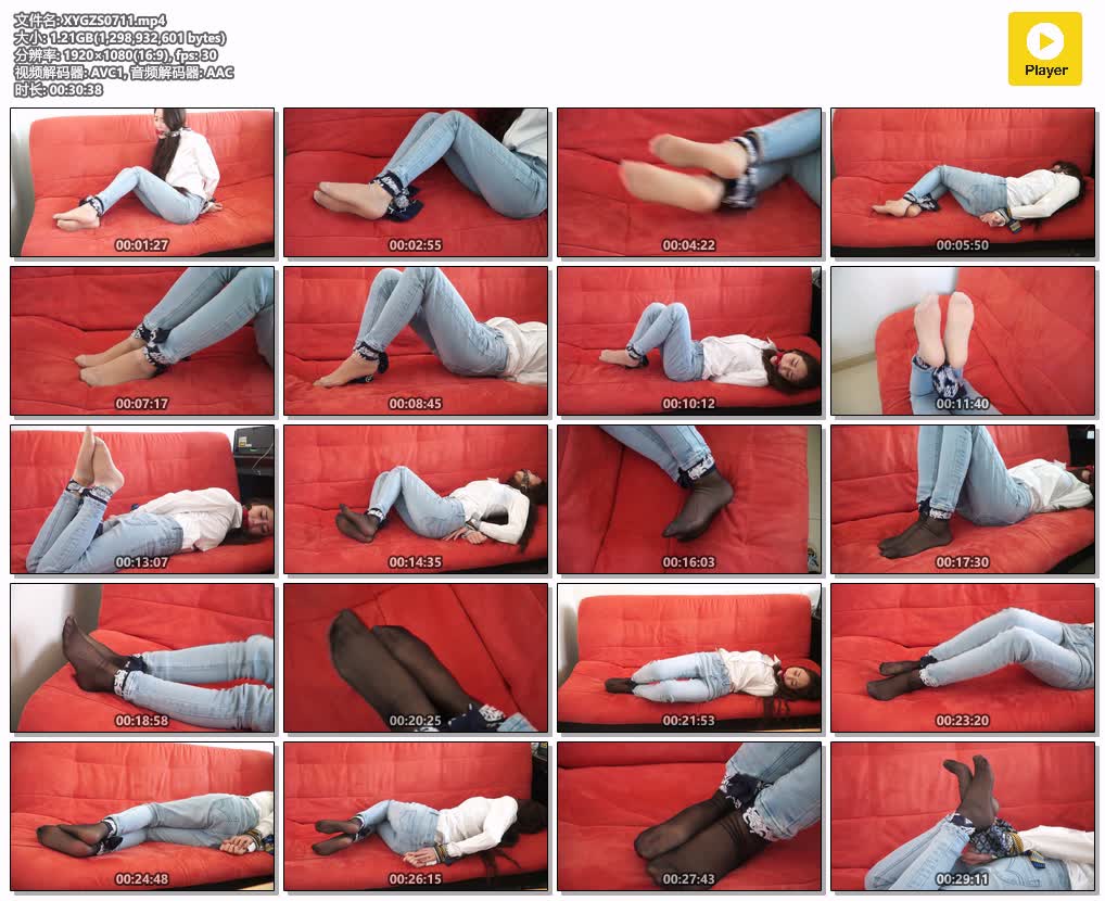 XYGZS0711【逍遥工作室】短丝袜美足丝巾捆绑堵嘴挣扎.jpg