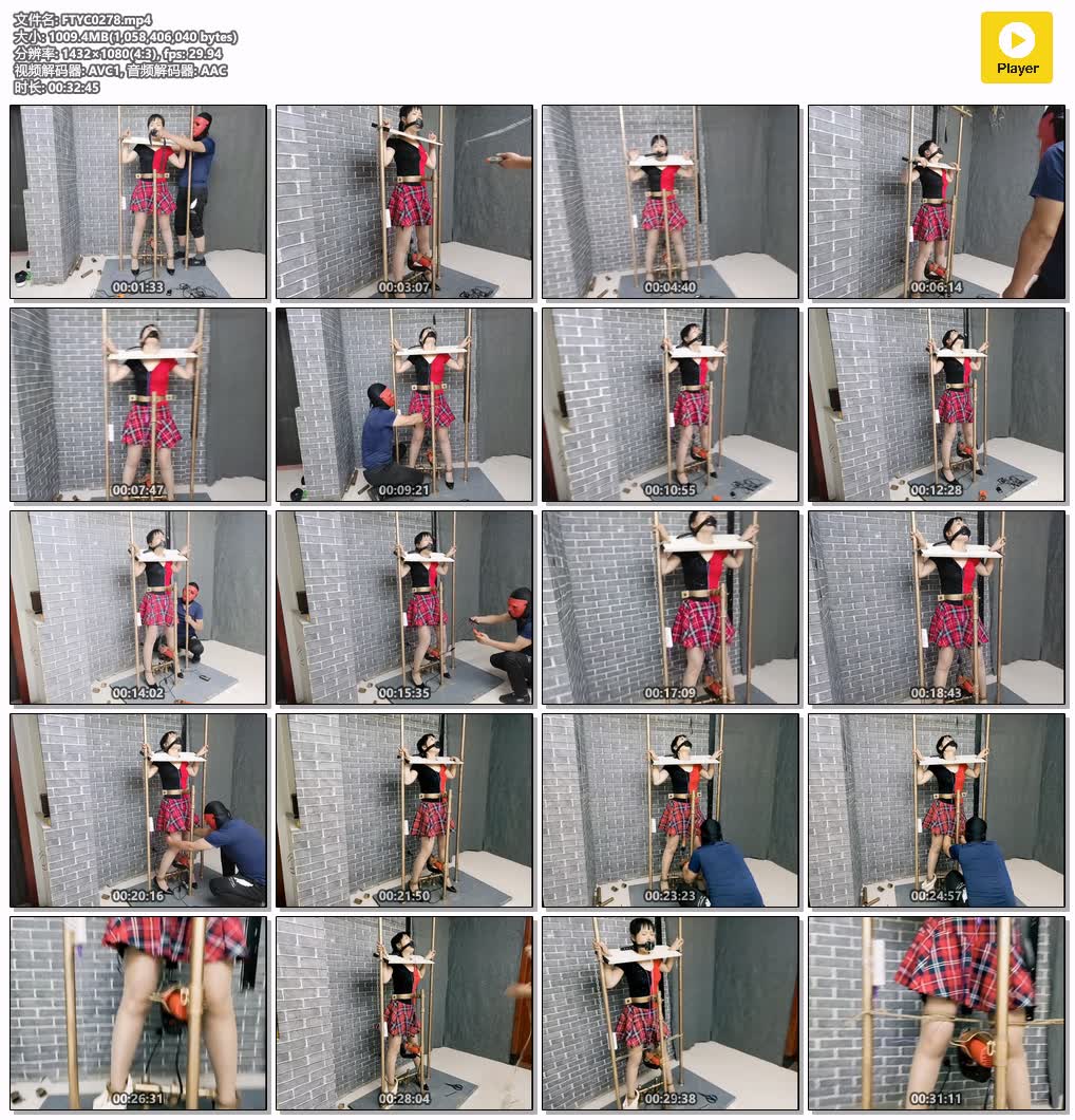 FTYC0278【HD飞天原创】艺涵被欧式拘束架禁锢多重玩具轮番上阵 最后在不断冲击下高C失禁.jpg