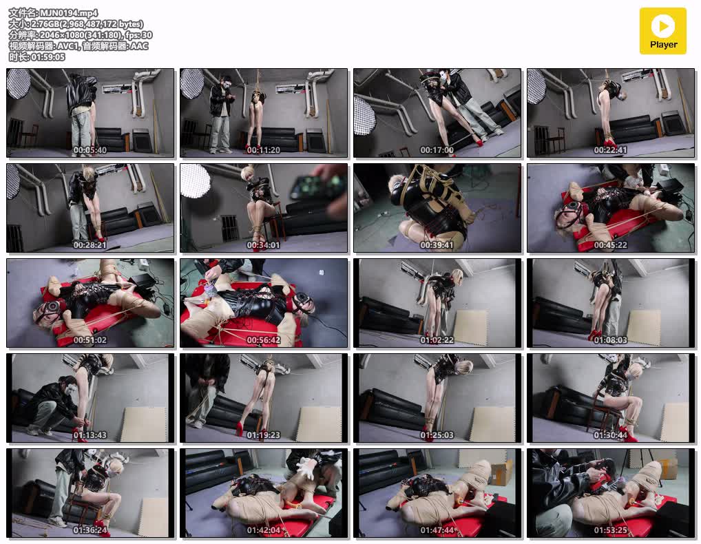 MJN0194【面具男伪娘】绝色伪娘桃桃强制直臂超紧缚 舍宾油亮丝16cm超高跟罚站虐待 K9.jpg