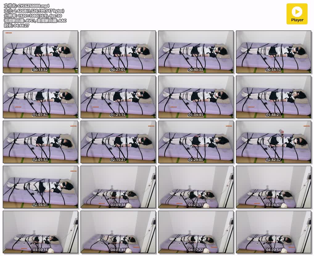 CYCGZS0088【长颜草工作室】少萝女仆全身20根丝带完全束缚 小怪兽100档电击 口饲营养.jpg