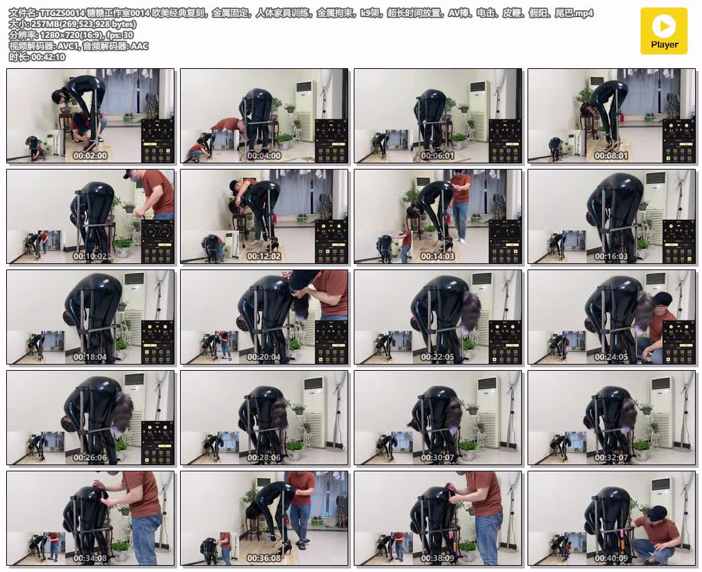 TTGZS0014【糖糖工作室】欧美经典复刻 金属固定 人体家具训练 金属拘束 k9架 超长时间.jpg