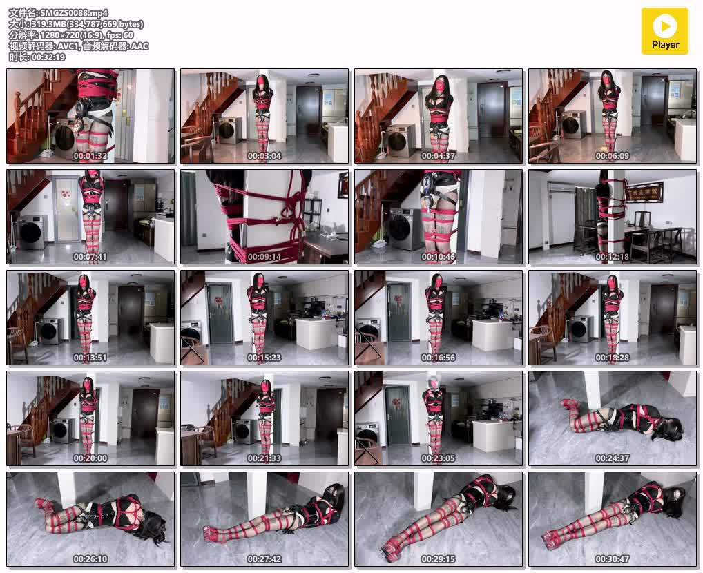 SMGZS0088【美美的丝】《安安与月月》强制污字贴半永久无法自行脱掉 被严厉捆绑在柱子.jpg